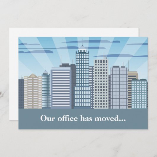 Faire-part Changement d'adresse professionnelle Modernisation (Devant / Derrière)