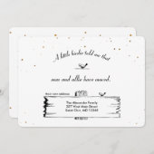 Faire-part Changement d'adresse Signpost Oiseaux avec étoiles (Devant / Derrière)