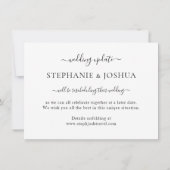 Faire-part Changement dans les plans reportés Destination Mar (Dos)