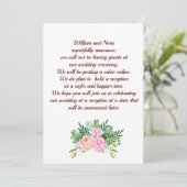 Faire-part Changement de plan mariage, avec rose rose rose de (Debout devant)