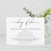 Faire-part Changement de plans de mariage réduit tendance écr (Debout devant)