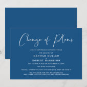 Faire-part Changement de plans de mariage report annulé (Devant / Derrière)
