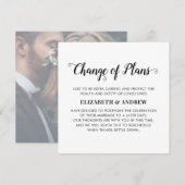 Faire-part Changement de plans Mariage reporté Photo de l'évé (Devant / Derrière)