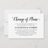 Faire-part Changement de Plans Mariage Reporté Photo Moderne (Dos)