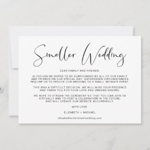 Faire-part Changement de régime pour les petits Mariages Élég