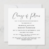 Faire-part Changement Élégant de Projets Report de Mariage (Devant)