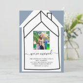 Faire-part Changement moderne de photo d'adresse en mouvement (Debout devant)