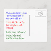 Faire-part Changer d'adresse carte postale (Dos)
