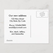 Faire-part Changer Drôle D'Adresse Carte Postale (Dos)