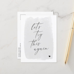Faire-part Changer la date Calligraphie moderne Carte postale