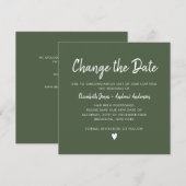 Faire-part Changer la date du scénario Modern  Calligraphie V (Devant / Derrière)