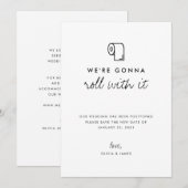 Faire-part Changer les plans de mariage Reporté (Devant / Derrière)