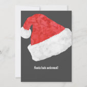 Faire-part Chapeau festif de Père Noël Mariage de Noël (Dos)