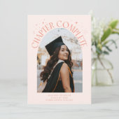 Faire-part Chapter Complete Peach Arch Frame Photo Grad (Debout devant)