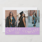 Faire-part Chapter Complete Typography Wisteria Grad Photo (Devant)