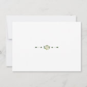 Faire-Part Charm Watercolor Blanc Cadre Floral (Dos)