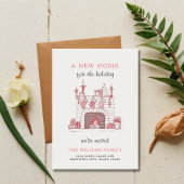 Faire-part Charme rose Les Bas de Noël Une nouvelle maison En