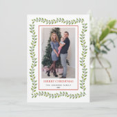 Faire-part Charrettes de verdure classique Noël de cadre (Debout devant)