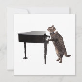 Faire-part Chat Jouer Piano (Devant)
