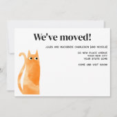 Faire-part Chat orange Déménager Nouvelle Maison (Devant)