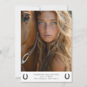 Faire-part Chaussure Equestrian moderne Photo Graduation (Devant)