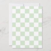 Faire-part Checkered Grad graduation announcement green (Dos)