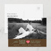 Faire-part Chérie Moderne Enregistrer La Carte Postale Date (Devant / Derrière)