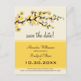 Faire-part Cherry Blossom Enregistrer la date Carte postale (