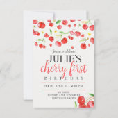 Faire-part Cherry first birthday (Devant)