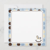 Faire-part Cheval à rocher Boy Carré 2 (Dos)