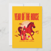 Faire-part Cheval de Nouvel An Chinois 2026 (Devant)