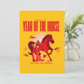 Faire-part Cheval de Nouvel An Chinois 2026 (Debout devant)