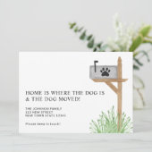 Faire-part Chez nous, c'est là que le chien est que nous avon (Debout devant)