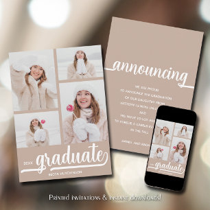 Faire-part Chic 4 Photo Diplômé