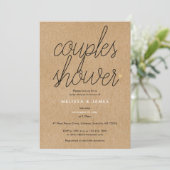 Faire-part chic avec cœurs dorés pour Baby Shower (Debout devant)