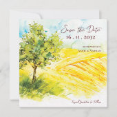 Faire-part Chic Bright Jaune Mariage paysager (Devant)