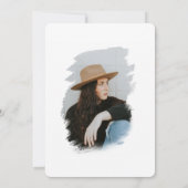 Faire-part Chic Brushstrokes Graduate 2 - Diplôme photo (Dos)