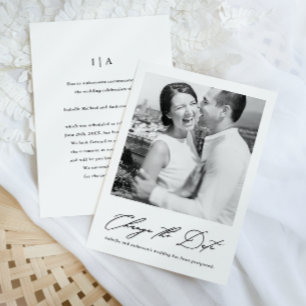 Faire-part Chic Changement de Date Report de Mariage Photo