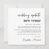 Faire-part Chic Changement de plan Nouveau Mariage de site (Devant)