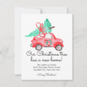 Faire-part Chic Christmas Tree New Home Voiture Amusement Scr (Devant)