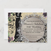 Faire-part Chic Elegant Fabulous 50e anniversaire (Devant)