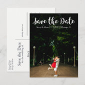 Faire-part Chic Enregistrer la carte postale Date (Devant / Derrière)