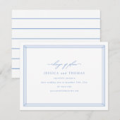 Faire-part Chic Fenêtre Report de mariage Changement de date (Devant / Derrière)