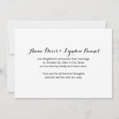 Faire-part Chic | Heureux toujours après la photo Mariage (Dos)