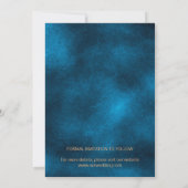 Faire-part Chic luxe marine mariage or enregistrer la date PH (Dos)