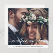 Faire-part Chic Même Amour Nouveaux Projets Changement de Dat (Devant / Derrière)