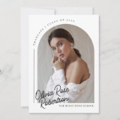 Faire-part Chic Modern Arch Photo Graduation (Devant)