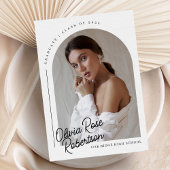 Faire-part Chic Modern Arch Photo Graduation