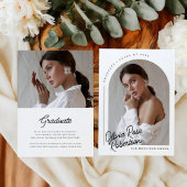 Faire-part Chic Modern Arch Photo Graduation