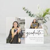 Faire-part Chic Modern Script 2 - Diplôme photo (Debout devant)